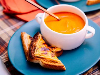 Sunny’s Simple Roasted Tomato Soup with Broiled Cheese ... image