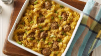 Macaroni and Cheese Casserole with Meatballs Recipe ... image