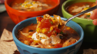 Best Crock-Pot Chicken Enchilada Soup Recipe - Delish image