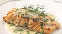Grilled Salmon with Lemon-Herb Butter Sauce Recipe - BettyCr… image