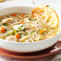Mediterranean Chicken Orzo Soup Recipe: How to Make It image
