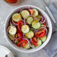 Italian Tomato Cucumber Salad Recipe: How to Make It - Taste … image