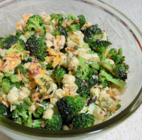 Broccoli,cauliflower Salad Recipe - Food.com image