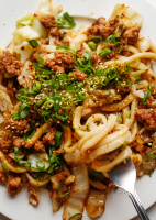 Stir-Fried Udon Noodles With Pork and Scallions Recipe ... image