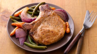 Oven-Roasted Pork Chops and Vegetables - BettyCrocker.com image