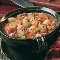 VEGETABLE BEEF SOUP WITH HAMBURGER RECIPES