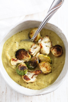 Roasted Brussels Sprouts and Cauliflower Soup image