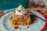 Drunk Pecan Pie Bread Pudding - Just A Pinch Recipes image
