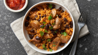 Jerk chicken with rice & peas recipe - BBC Good Food image