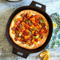 Tomato Basil Tart With Whipped Mozzarella - Recipes | Pamper… image