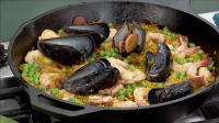 Quick Paella with Chorizo, Shrimp and Chicken Recipe ... image