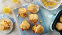 Air Fryer Bacon, Egg and Cheese Biscuit Breakfast ... image