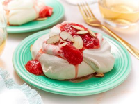 Mini Strawberry Rhubarb Pavlovas Recipe | Food Network image