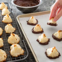 The Best Chocolate-Dipped Triple Coconut Macaroons | C… image