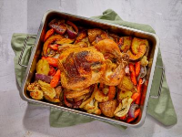 Roast Chicken with Veg Recipe | Food Network image