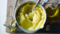 Garlic mashed potato with olive oil recipe - BBC Food image
