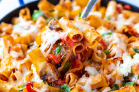Slow-Cooked Italian Sausage Pasta Sauce with Spaghetti ... image