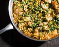 Best Shrimp, Orzo and Zucchini with Ouzo and Mint Recipe ... image