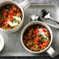 Tomato-Garlic Lentil Bowls Recipe: How to Make It image