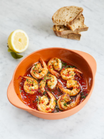 Garlic and chilli prawns recipe | Jamie Oliver seafood recipes image