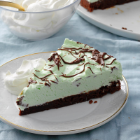 Mint Brownie Pie Recipe: How to Make It - Taste of Home image