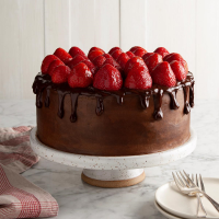 CHOCOLATE CAKE WITH STRAWBERRY ON TOP RECIPES
