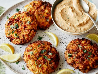 Air Fryer Crab Cakes with Chipotle Sauce Recipe | Food image