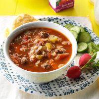 Easy Hamburger Soup Recipe: How to Make It - Taste of Home image