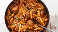 One-Pot Sausage Meatballs with Creamy Tomato Penne R… image