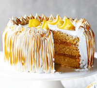 Lemon meringue cake recipe - BBC Good Food image