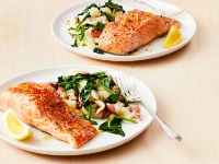 Instant Pot Salmon with Garlic Potatoes and Greens Recipe ... image