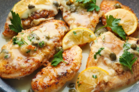 Chicken and Mushrooms in a Garlic White Wine Sauce ... image