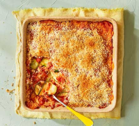 Baked courgette & tomato gratin recipe - BBC Good Food image