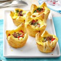 Quiche Pastry Cups Recipe: How to Make It - Taste of Home image