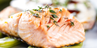 Baked Salmon With Lemon and Thyme Recipe | Epicurious image