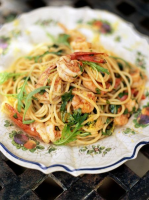 Prawn spaghetti recipe | Jamie Oliver pasta recipes image