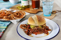 Country Sloppy Joes with Fried Onions Recipe | Kardea Brown … image