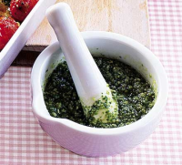 Pesto sauce recipe - BBC Good Food image