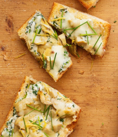 Spinach Artichoke Pizza Recipe - Good Housekeeping image