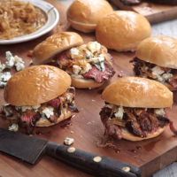 Hanger Steak Sliders with Blue Cheese and Caramelized Onio… image