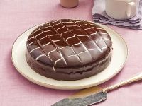 Chocolate Chevron Cake Recipe | Ina Garten | Food Network image
