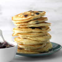 Blueberry Sour Cream Pancakes Recipe: How to Mak… image