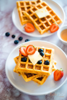 Perfect Homemade Keto Waffles with Almond Flour image
