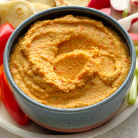 Roasted Red Pepper Hummus Recipe: How to Make It image