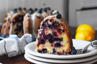 old-fashioned Sour Cream Lemon Blueberry Bundt Cake image