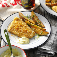 Oven-Fried Fish & Chips Recipe: How to Make It image