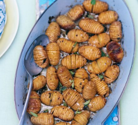 Hasselback new potatoes with oregano recipe - BBC Good Fo… image
