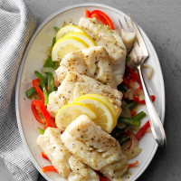Cod with Sweet Peppers Recipe: How to Make It - Taste of Home image