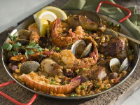 Paella with Seafood, Chicken, and Chorizo Recipe | Tyler Flor… image