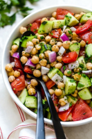 Chickpea Salad with Cucumbers and Tomatoes - S… image